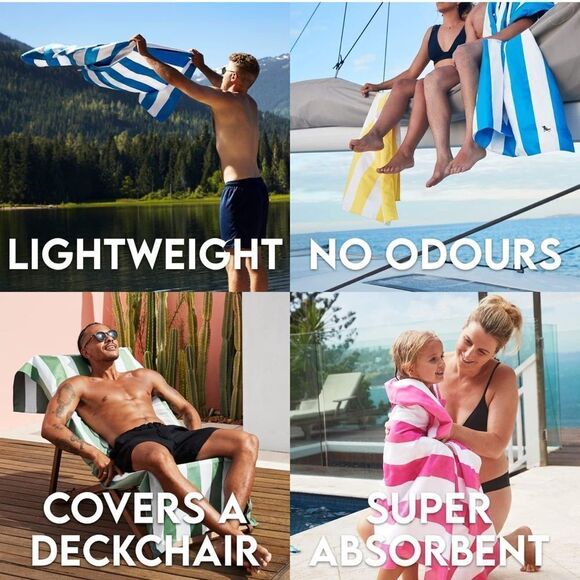 DOCK AND BAY - XL TOWEL WHITSUNDAY BLUE NEW - Picture 3 of 5